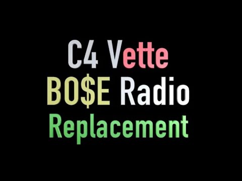C4 Vette BO$E Radio Replacement/Upgrade