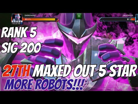 Finally Maxing Out DARKHAWK - Rank-Up and Gameplay Video - Underrated! - Marvel Contest of Champions