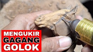 Download lagu Cara membuat gagang golok ukiran dari kayu johar mp3