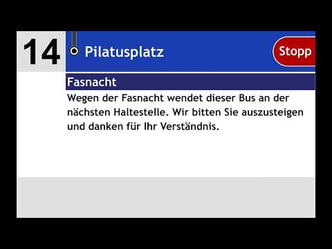 vbl Spezialansage • 14 • Fasnacht – Bus wendet