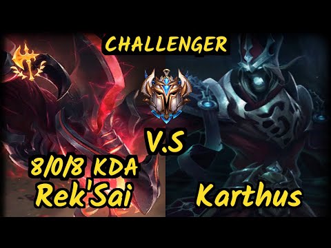 Kirei (REK'SAI) vs KARTHUS - 8/0/8 KDA JUNGLE CHALLENGER GAMEPLAY - EUW
