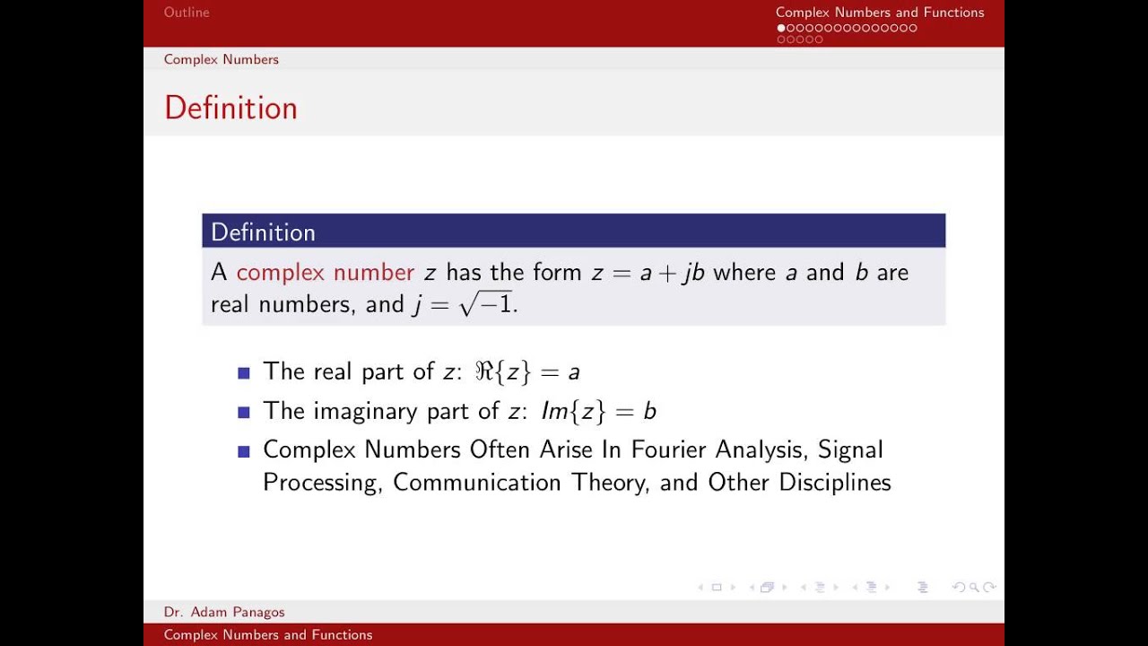 Complex Numbers and Function Review (1/5) - Basic Definitions
