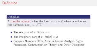 Complex Numbers and Function Review (1/5) - Basic Definitions