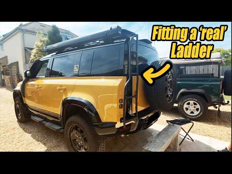 How to fit a rear ladder to the 2020 Land Rover Defender along with Terrafirmas new hardcase awning. Thumbnail