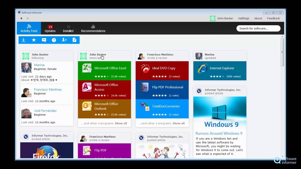Working with Software Informer