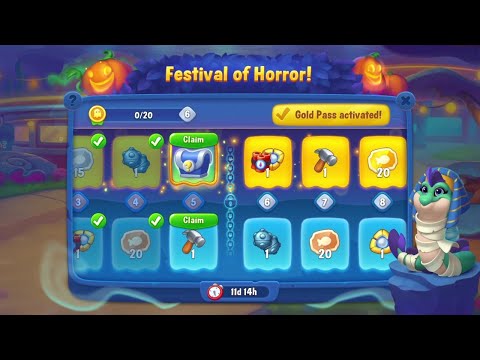 @Fishdom Level 9820 - 9825, Festival of Horror Level 5 🔓