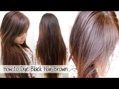 How to Dye Hair from Black to Brown Without Bleach l...