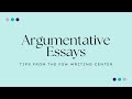 argumentative essays tips from the fsw writing center