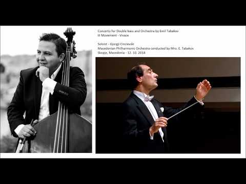 Gjorgji Cincievski plays E. Tabakov Concerto for Double bass and Orchestra - 3rd movement