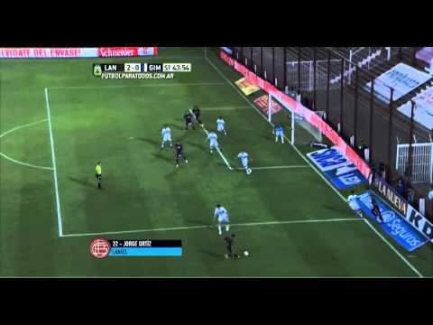 Gol de Ortíz. Lanús 2 - Gimnasia 0. Fecha 6. Primera División 2015. FPT