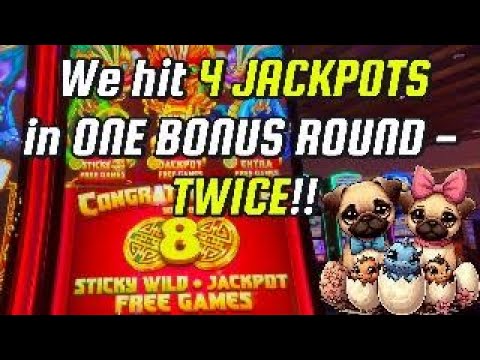4 Jackpots in One Bonus - Twice! San Bao Dragon Slot Machine | Gambling Pugs