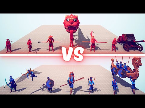 VIKING TEAM vs DYNASTY TEAM - Totally Accurate Battle Simulator TABS