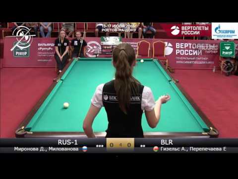 8 RUS-1 (Миронова Д., Милованова О.) - BLR (Гизельс А., Перепечаева Е.) КЧМ 2016