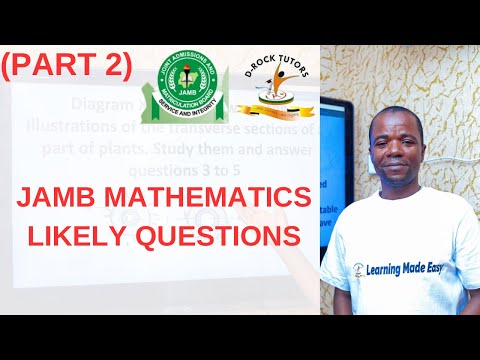JAMB 2024 POSSIBLE QUESTIONS IN MATHEMATICS| PAST QUESTIONS & ANSWERS