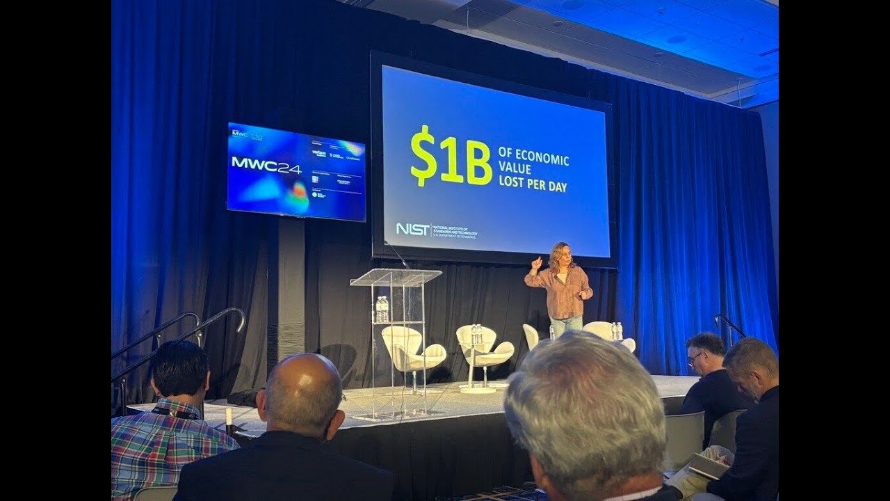 NextNav CEO Mariam Sorond presents at Mobile World Congress 2024 in Las Vegas.