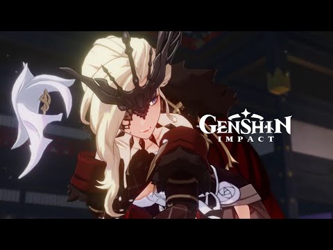 SIGNORA FIGHT SCENE ( Japanese Dub ) - Baal Kills Signora (Signora's Death) | Genshin Impact