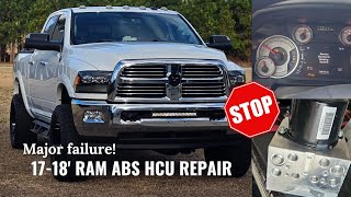 2017-2018 Ram ABS FAILURE! Hydraulic Control Unit Repair/Replace