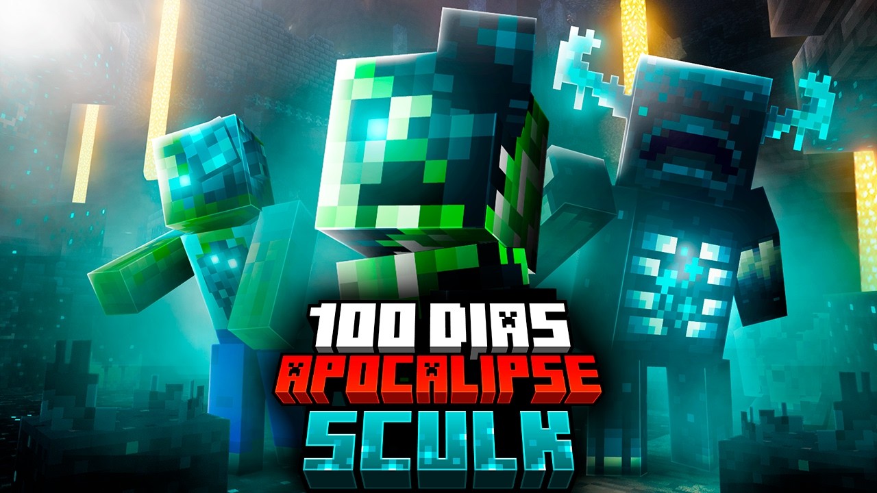 Sobrevivi 100 dias em um APOCALIPSE SCULK no Minecraft - O FILME