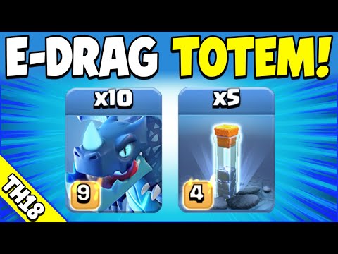 E-Drags + Totem Spells are UNSTOPPABLE! Best TH18 Attack Strategy (Clash of Clans)
