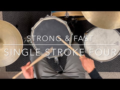How To Play Single Stroke Four on Drums: Strong & Fast