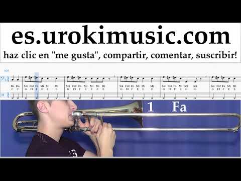 Tutorial de Trombón Axel F - Crazy Frog Clases Notas um-i927