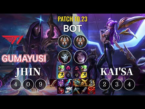 T1 Gumayusi Jhin vs Kai'Sa Bot - KR Patch 10.23
