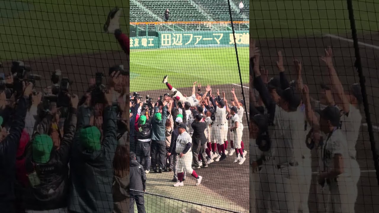 大阪桐蔭 西谷監督＆黒川虎雅主将の胴上げ(第98回センバツ)