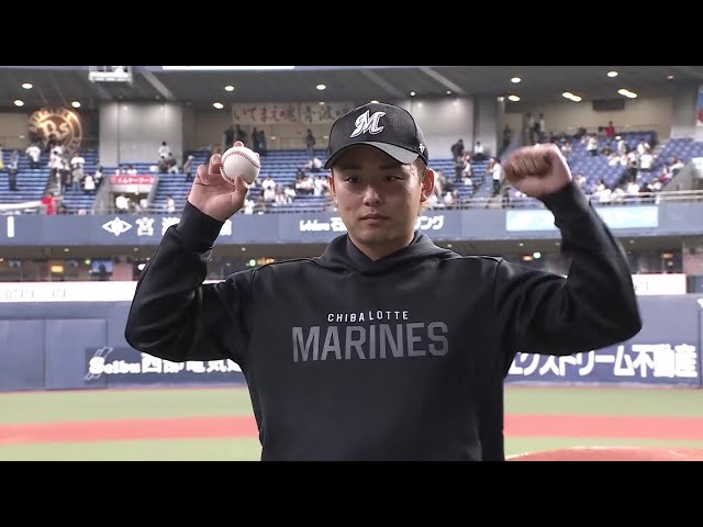 マリーンズ・横山陸人投手ヒーローインタビュー 5月22日 オリックス・バファローズ 対 千葉ロッテマリーンズ