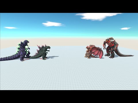 Super Godzilla and Godzilla 2000 try to defeat MechaGodzilla