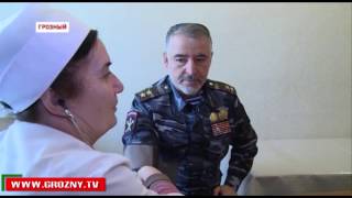 Сотрудники полиции Чечни проходят профилактический медосмотр