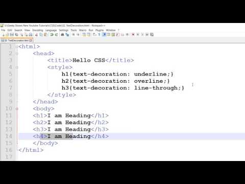 How to Underline Overline and Line through text in CSS Hindi