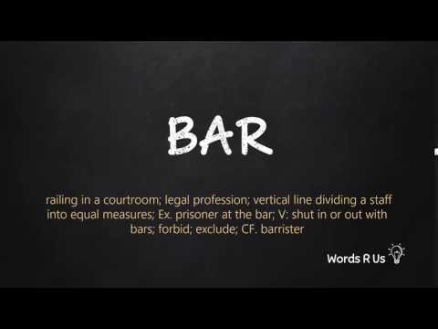 How to Pronounce BAR in American English