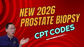 New 2026 prostate biopsy codes explained, color coded, including work RVU values
