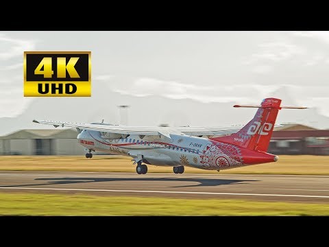 Air Tahiti (ATR 72-600 F-ORVR). Taking off from Tahiti (NTAA) in 4k. 05/05/2019