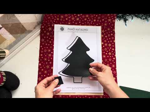 Como fazer Painel de Natal decoração em Patchwork e Quilting  - Panô ideia com retalhos de tecido