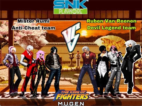 KOF MUGEN - Mister Rumi's Anti-Cheat team VS Ryan Jones's Devil Legend team - Toxicity Hunting
