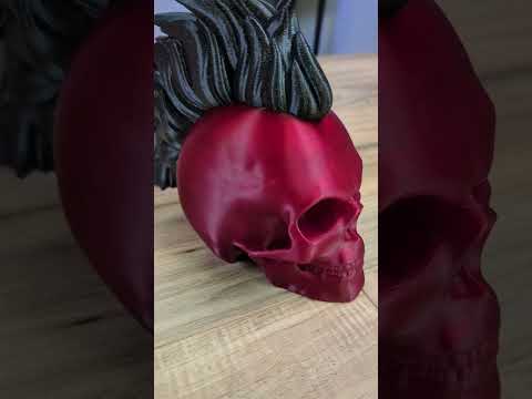 Mohawk Punk Skull @BambuLab X1 Carbon! #3dprinting