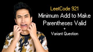 YouTube video 'Minimum Add to Make Parentheses Valid || Leetcode 921 || 1 Variant Question Big Tech Actually Asks'