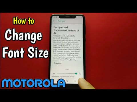 How to Change Font Size on Motorola One (XT1941-4)