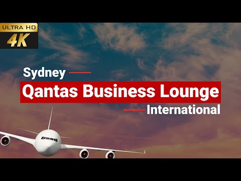 [4k] Excursão ao aeroporto de Sydney Qantas International Business Lounge 2023 | Qantas Business Lounge Sydney