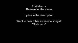 Fort Minor - Remember the name (with lyrics)