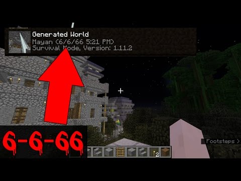 This Minecraft World was created on 6/6/66 (SCARY)