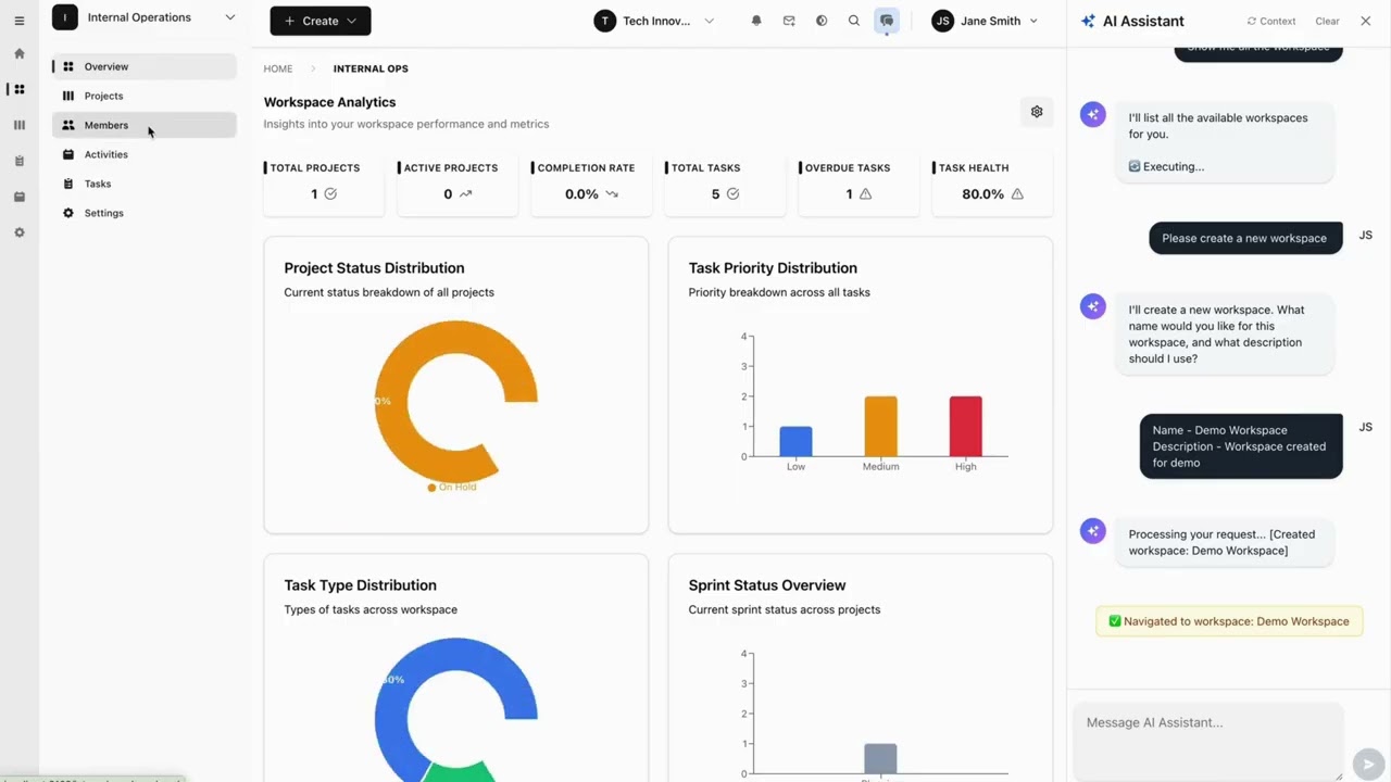Taskosaur Demo - AI Turns Simple Requests Into Complete Projects