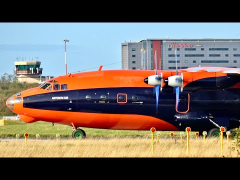 58 YEARS OLD Cavok Air Antonov AN-12 Take Off at Liverpool Airport, 2024