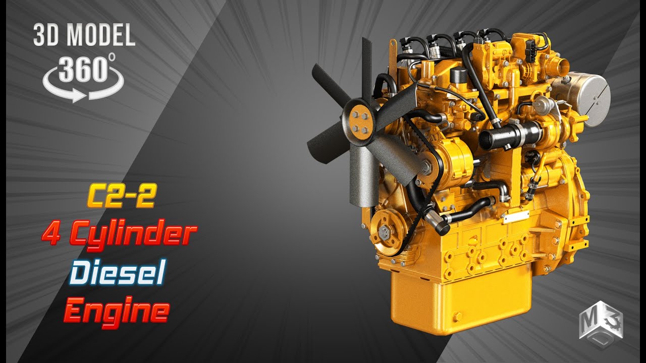 Diesel engine c22 3D Model
