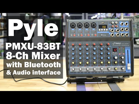 Pmxu Pyle PMXU83BT 8 channel bluetooth studio mixer + audio mixing | Reverb