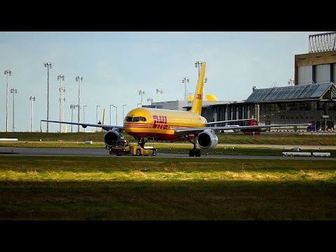 Boeing 757 Being Towed for Engine Tests at Leipzig/Halle Airport (Germany)