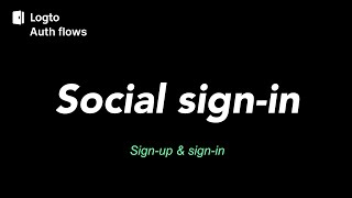 Social sign-in experience