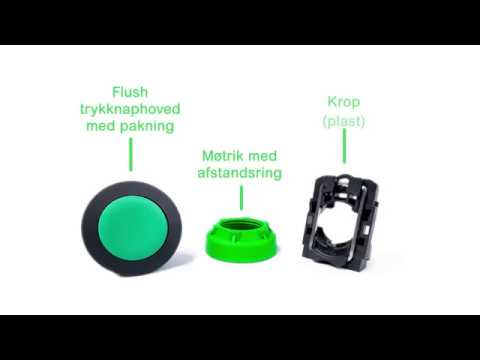 Billede af Harmony XB5 montering af flush trykknapper i plast