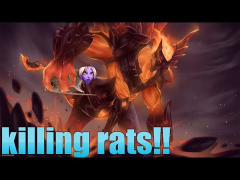 LEAGUE OF LEGENDS INFERNAL GALIO SKIN KILLING RATS GAMEPLAY/HIGHLIGHTS!!!!!